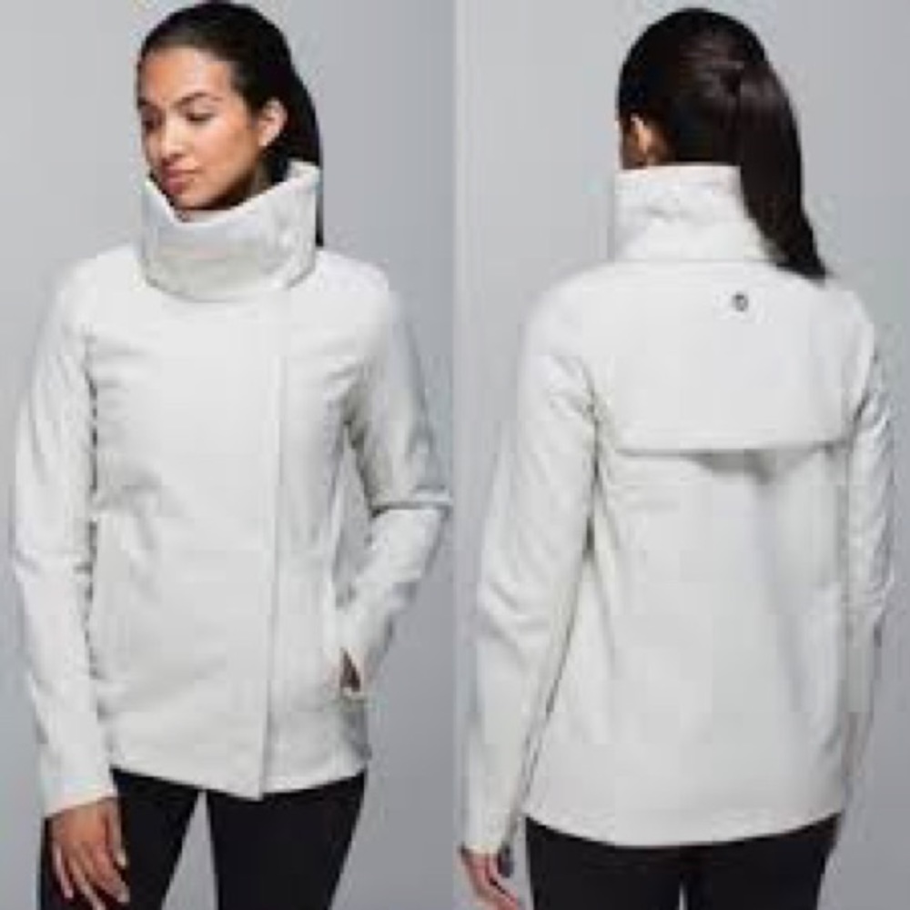 Lululemon Brisky Biker Jacket Heather Beige